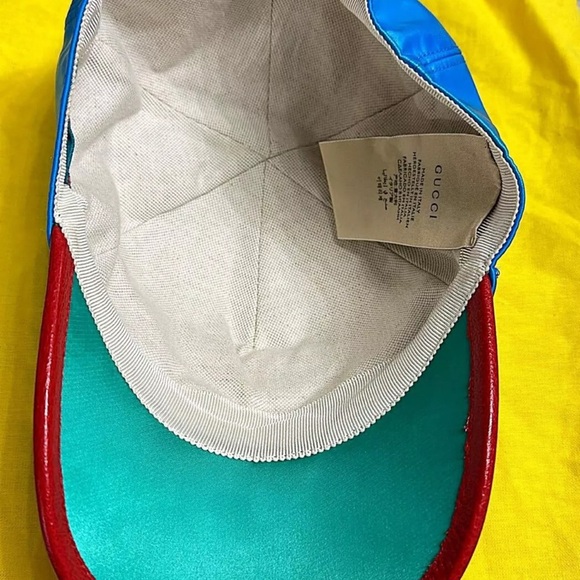 Authentic Adidas X Gucci Blue Trefoil Baseball Mens Hat (Small) 57cm - Picture 5 of 10